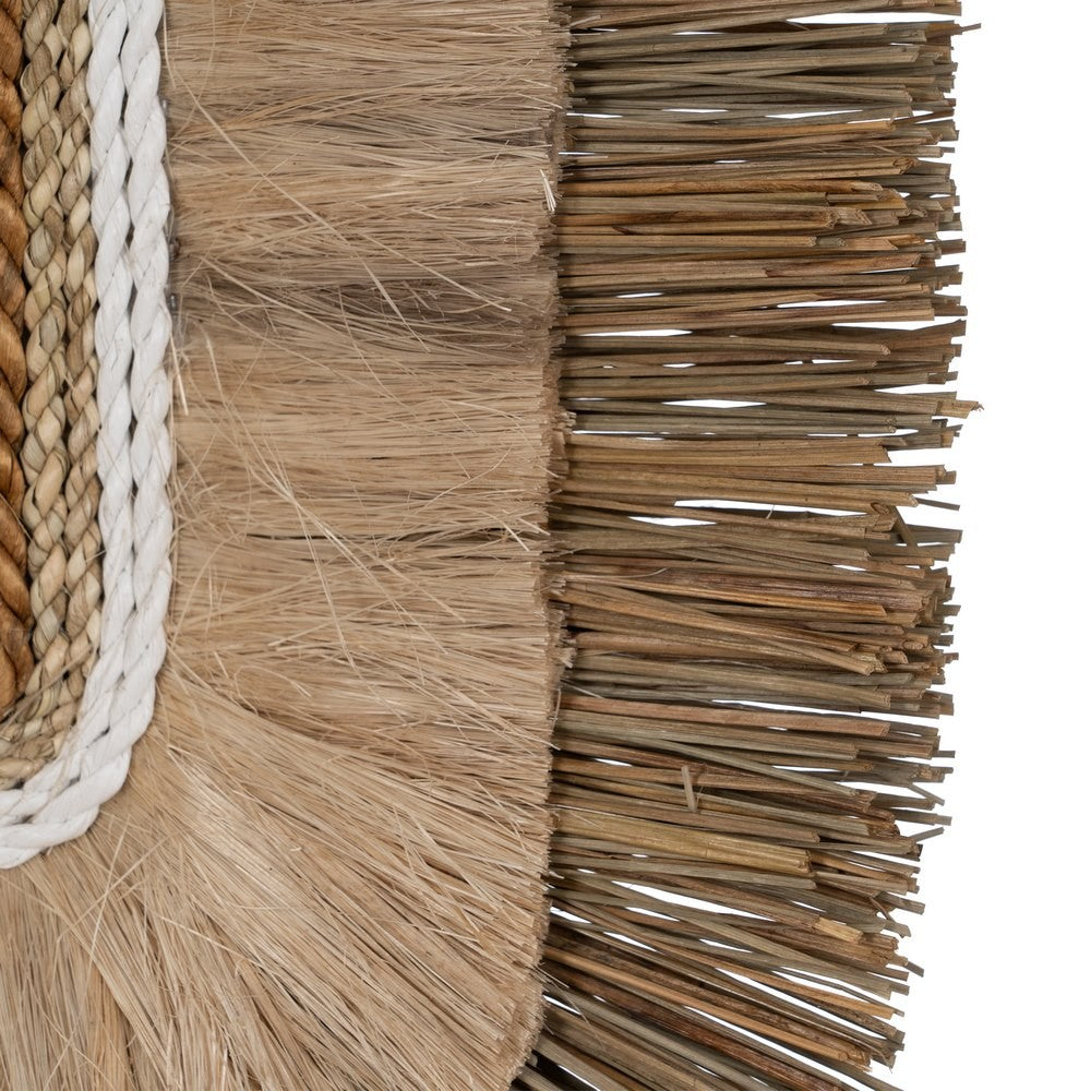 WALL MURAL NATURAL FIBRE DECORATION 30 X 8 X 38 CM