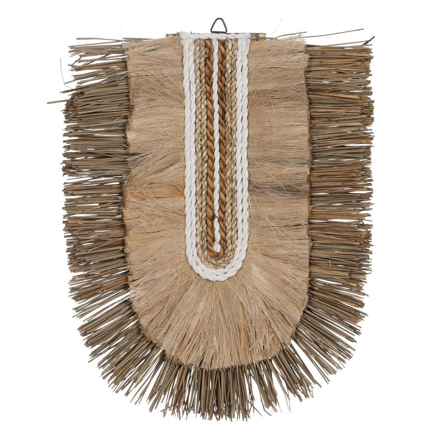 MURAL PARED FIBRA NATURAL DECORACIÓN 30 X 8 X 38 CM