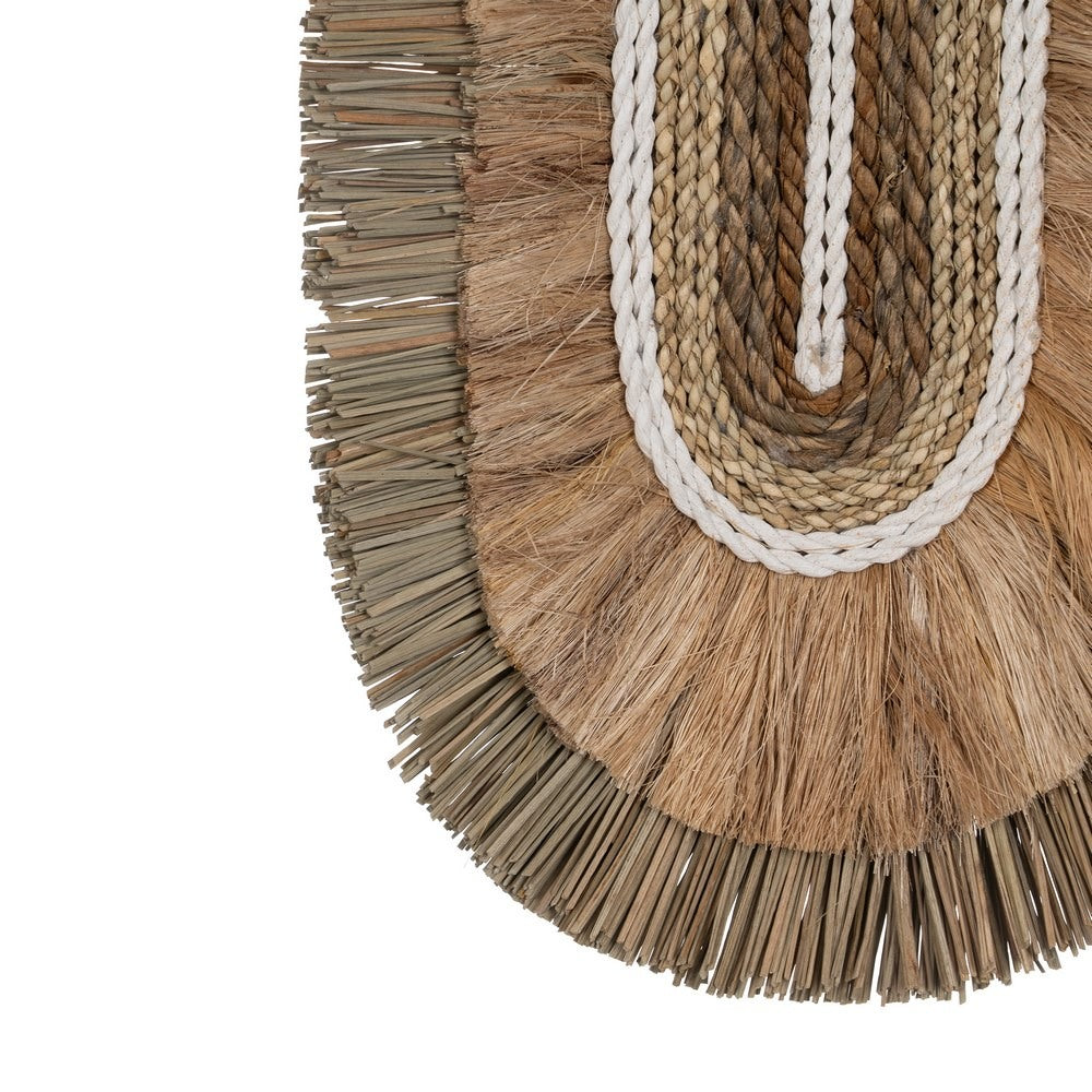 WALL MURAL NATURAL FIBER DECORATION 26 X 8 X 48 CM