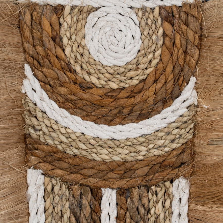 MURAL PARED FIBRA NATURAL DECORACIÓN 26 X 8 X 48 CM