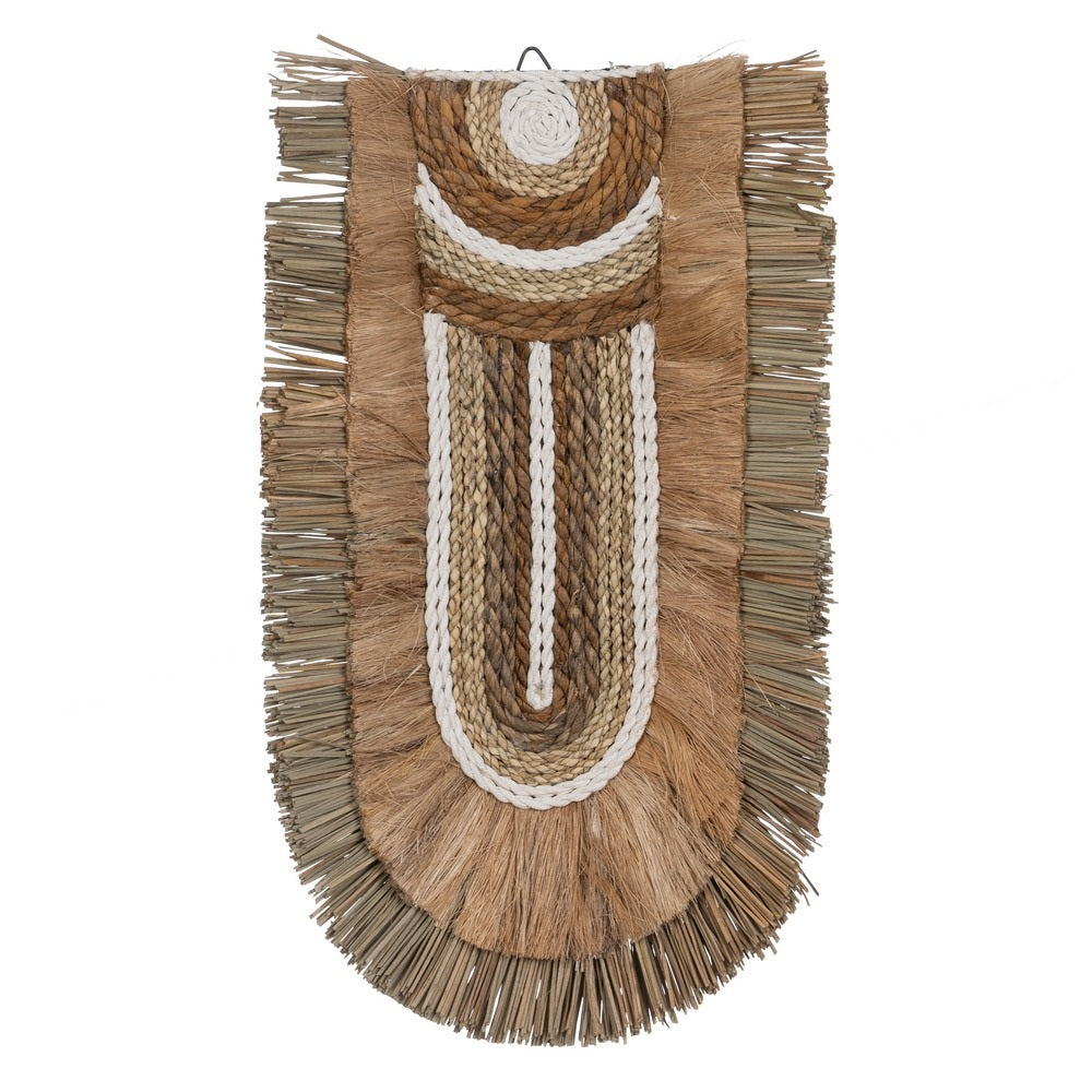 MURAL PARED FIBRA NATURAL DECORACIÓN 26 X 8 X 48 CM