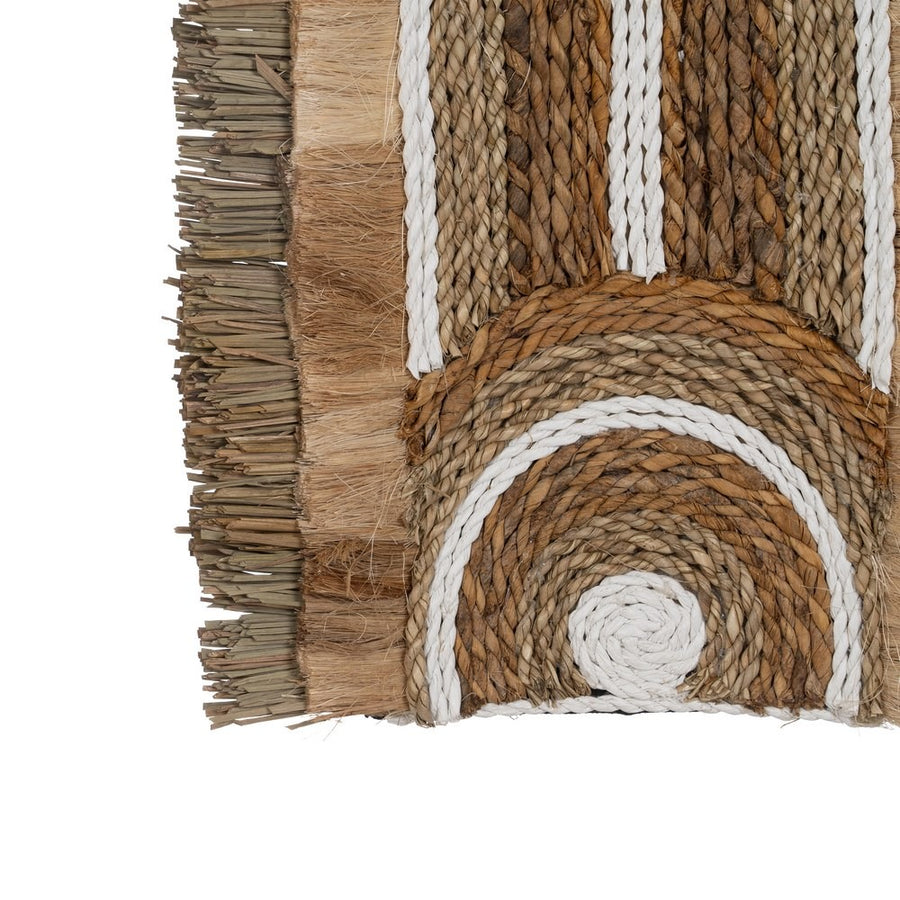 MURAL PARED FIBRA NATURAL DECORACIÓN 32 X 8 X 58 CM