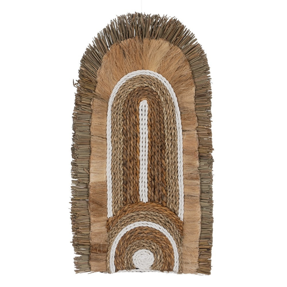 MURAL PARED FIBRA NATURAL DECORACIÓN 32 X 8 X 58 CM