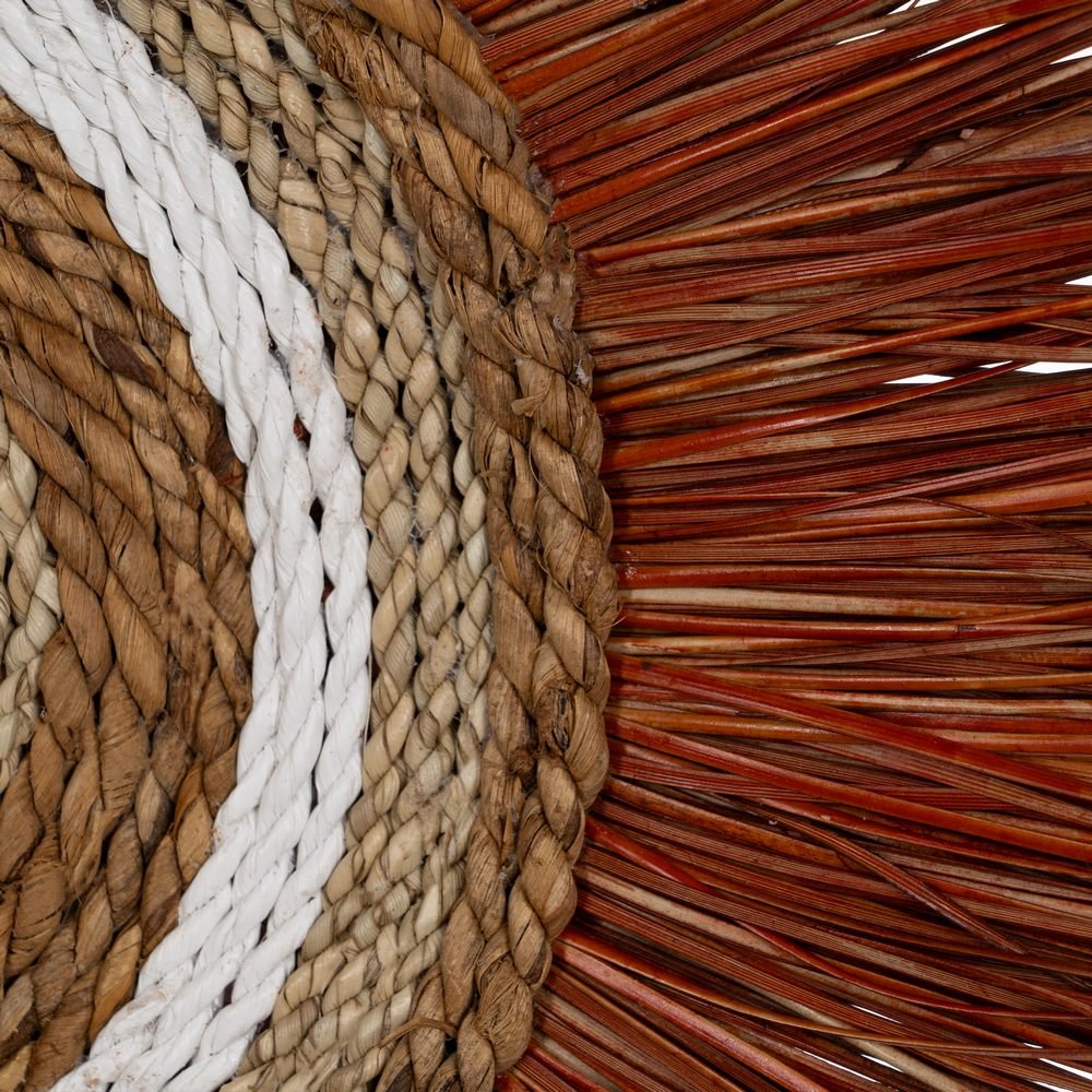 WALL MURAL NATURAL FIBER DECORATION 55 X 3 X 55 CM
