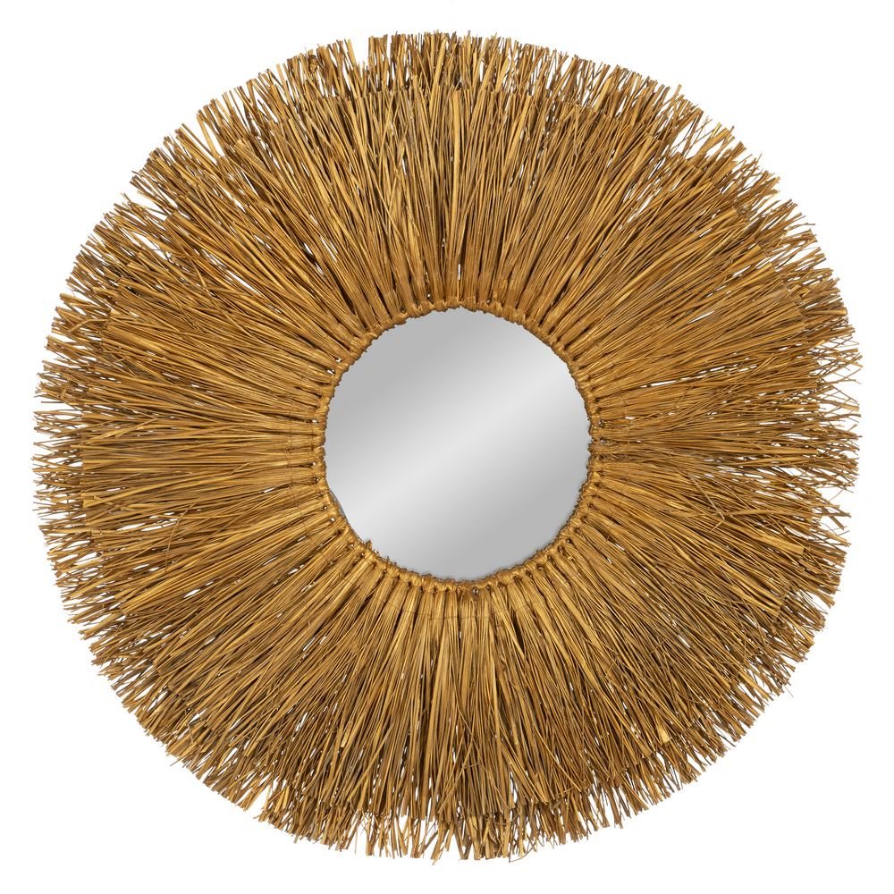 ESPEJO FIBRA NATURAL DECORACI�N 80 X 5 X 80 CM