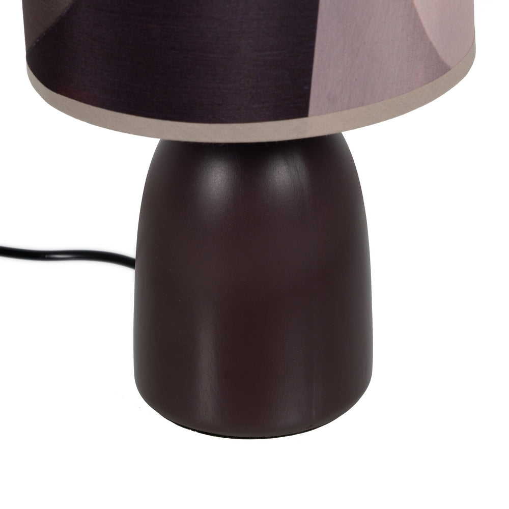 BROWN CERAMIC-FABRIC TABLE LAMP 18 X 18 X 29.50 CM