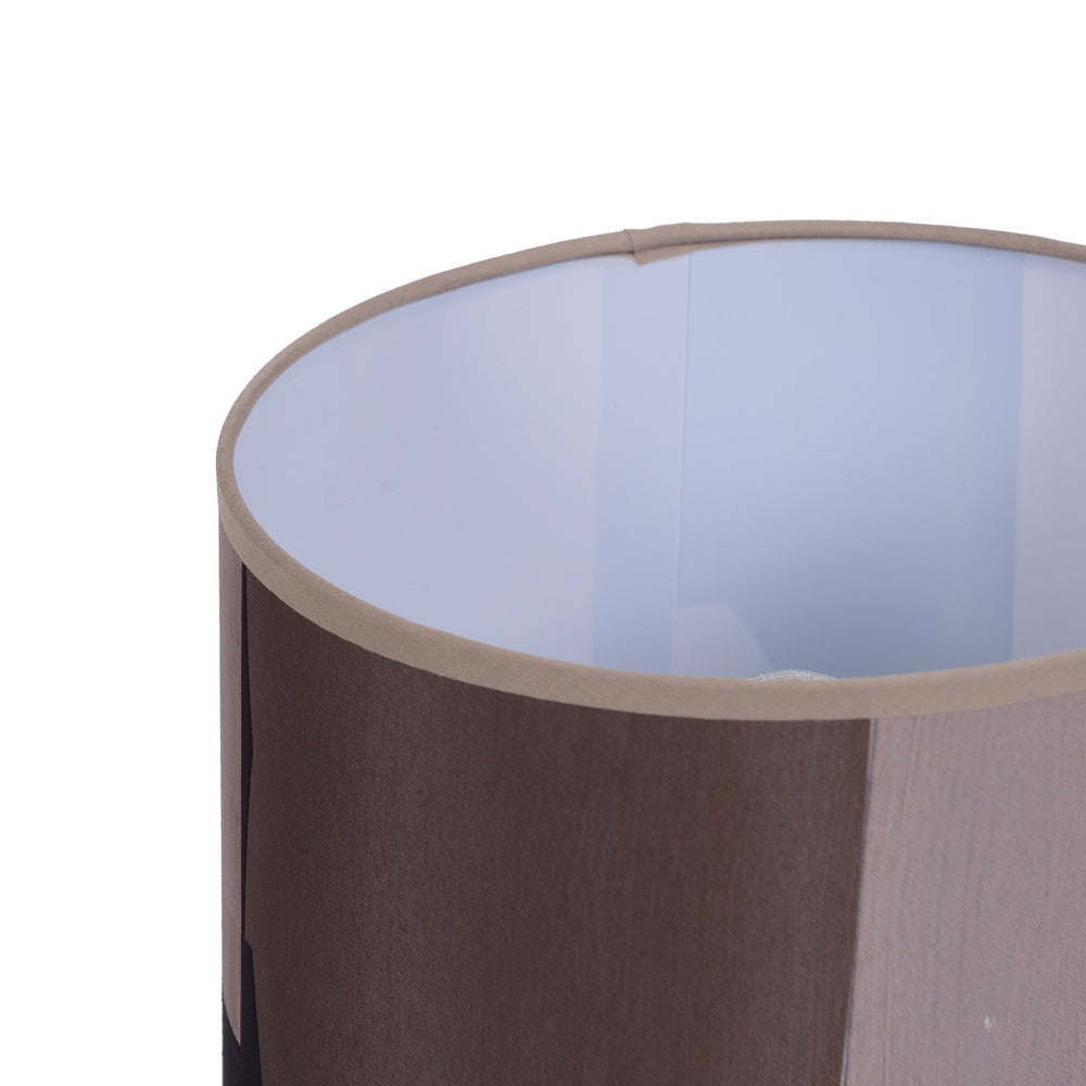 BROWN CERAMIC-FABRIC TABLE LAMP 22 X 22 X 29 CM