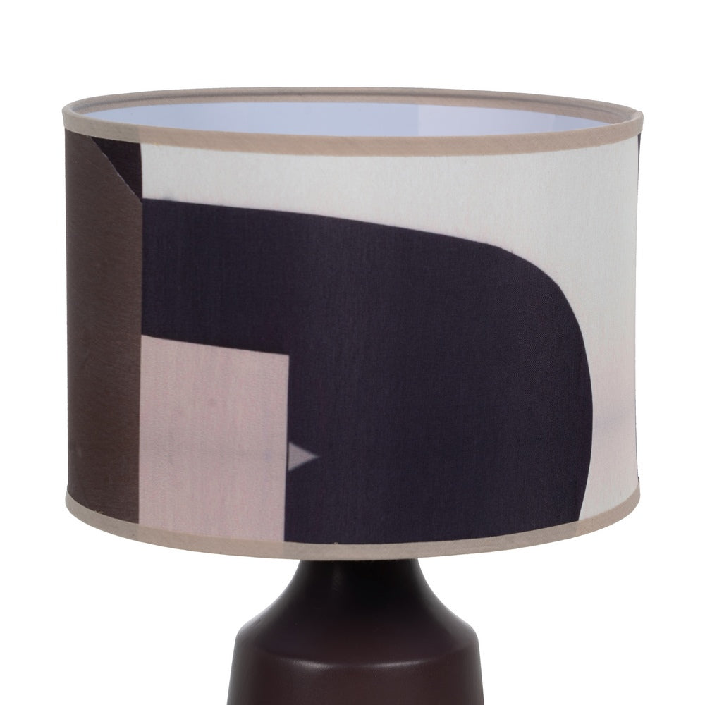 BROWN CERAMIC-FABRIC TABLE LAMP 22 X 22 X 31.50 CM