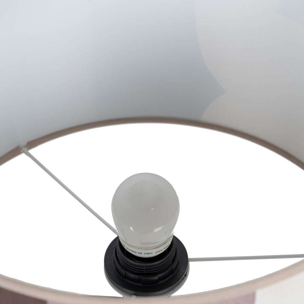 BROWN CERAMIC-FABRIC TABLE LAMP 22 X 22 X 31.50 CM