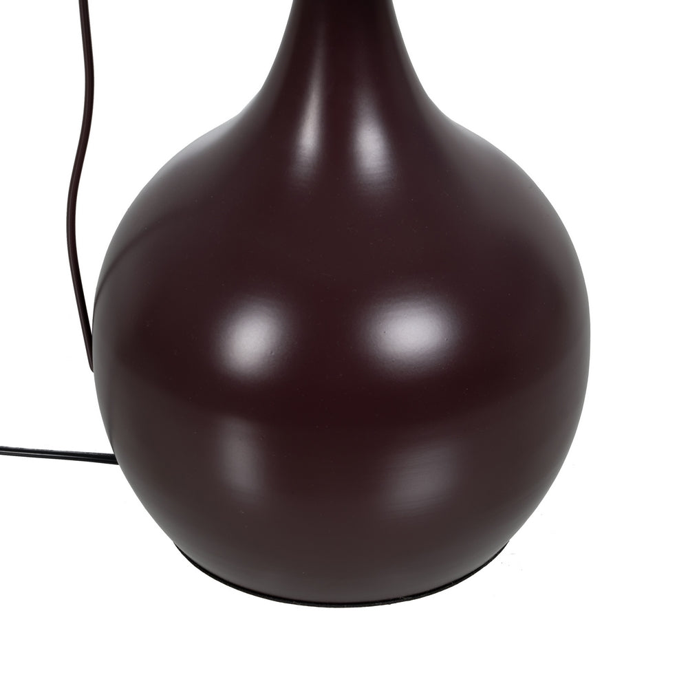 BROWN FABRIC-METAL TABLE LAMP 33 X 33 X 52 CM