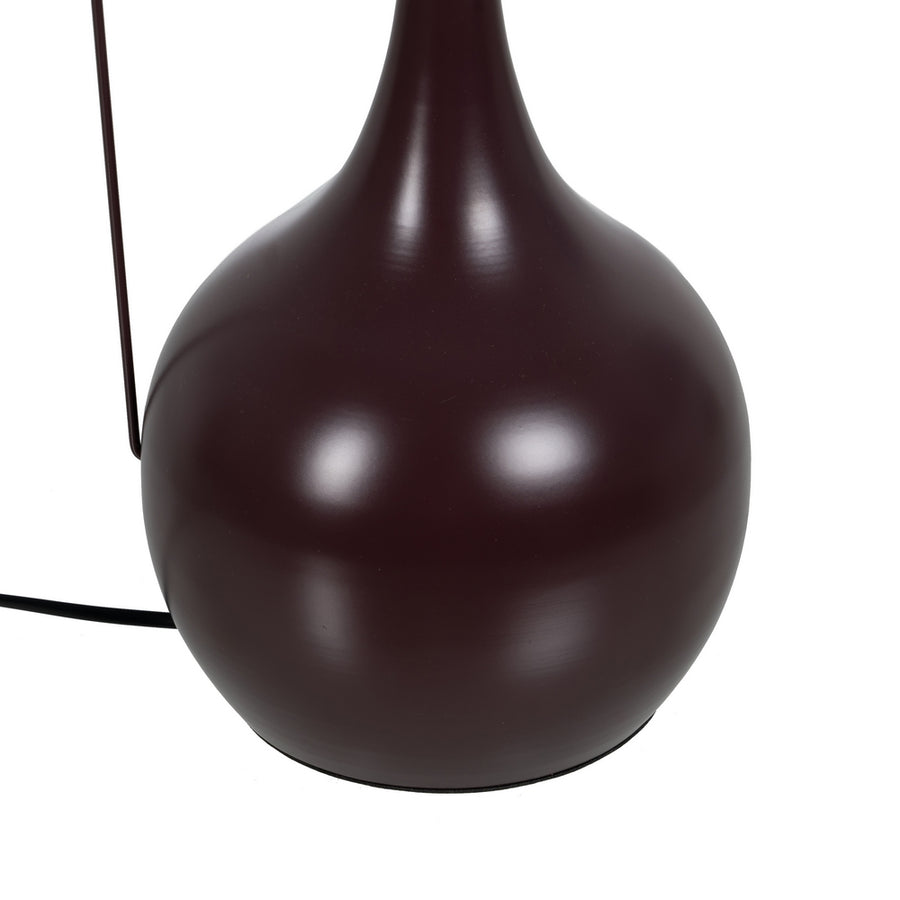 LÁMPARA MESA MARRÓN TEJIDO-METAL 40 X 40 X 64 CM