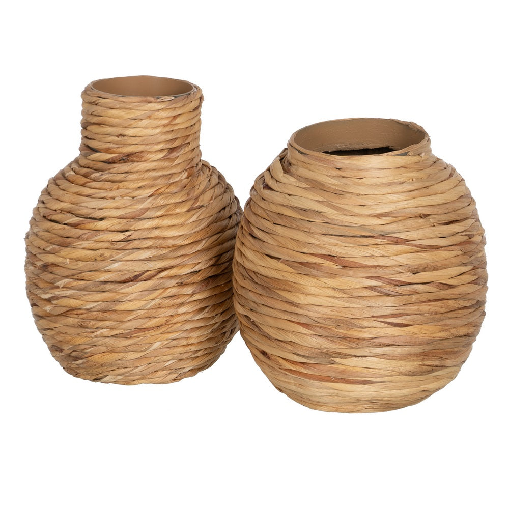 NATURAL FIBER DECORATIVE VASE 26 X 26 X 27 CM