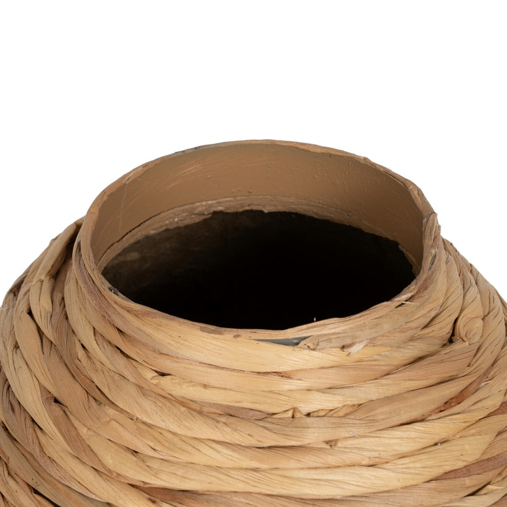 NATURAL FIBER DECORATIVE VASE 26 X 26 X 27 CM