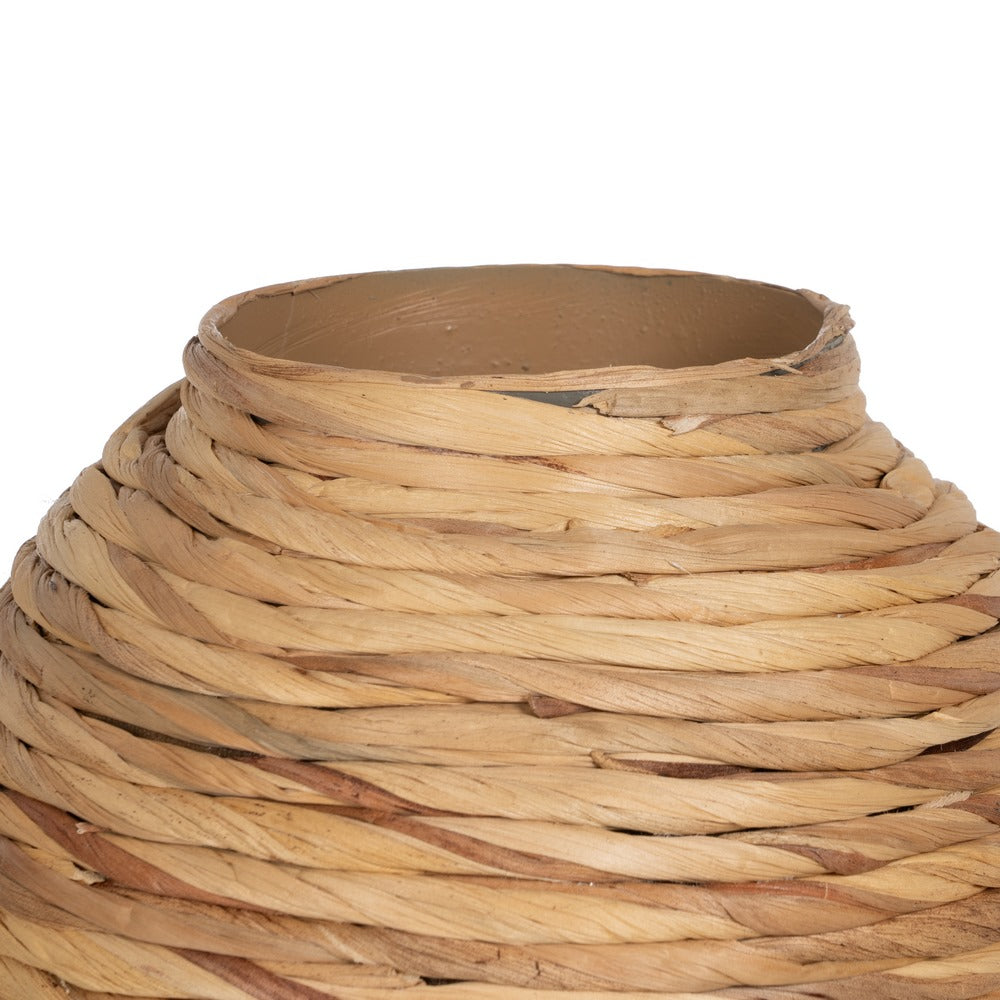 NATURAL FIBER DECORATIVE VASE 26 X 26 X 27 CM