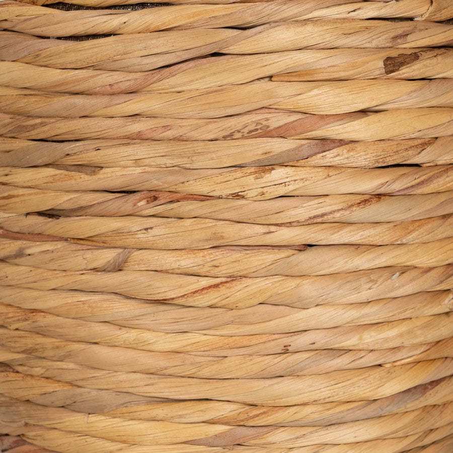JARRÓN FIBRA NATURAL DECORACIÓN 26 X 26 X 41 CM