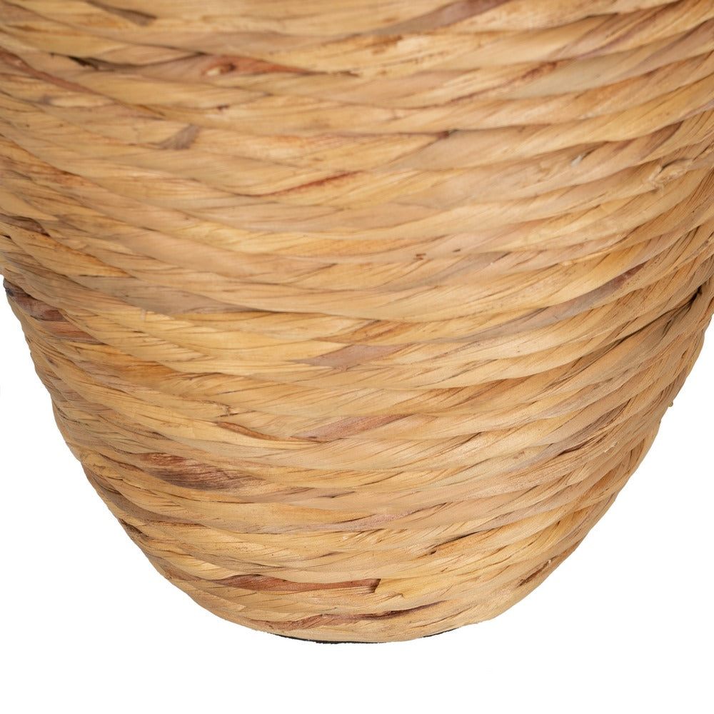 JARRÓN FIBRA NATURAL DECORACIÓN 26 X 26 X 41 CM