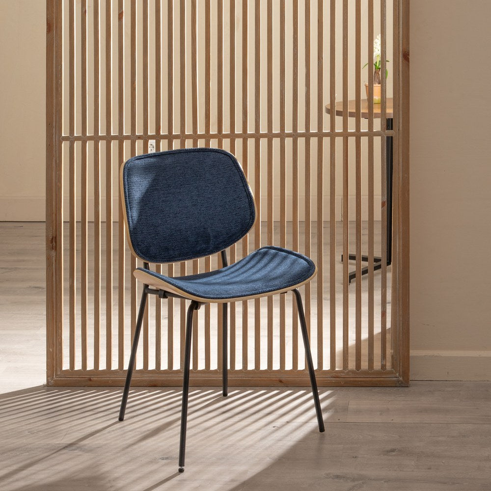 NAVY BLUE CHAIR DM-METAL LIVING ROOM 49 X 50 X 80 CM