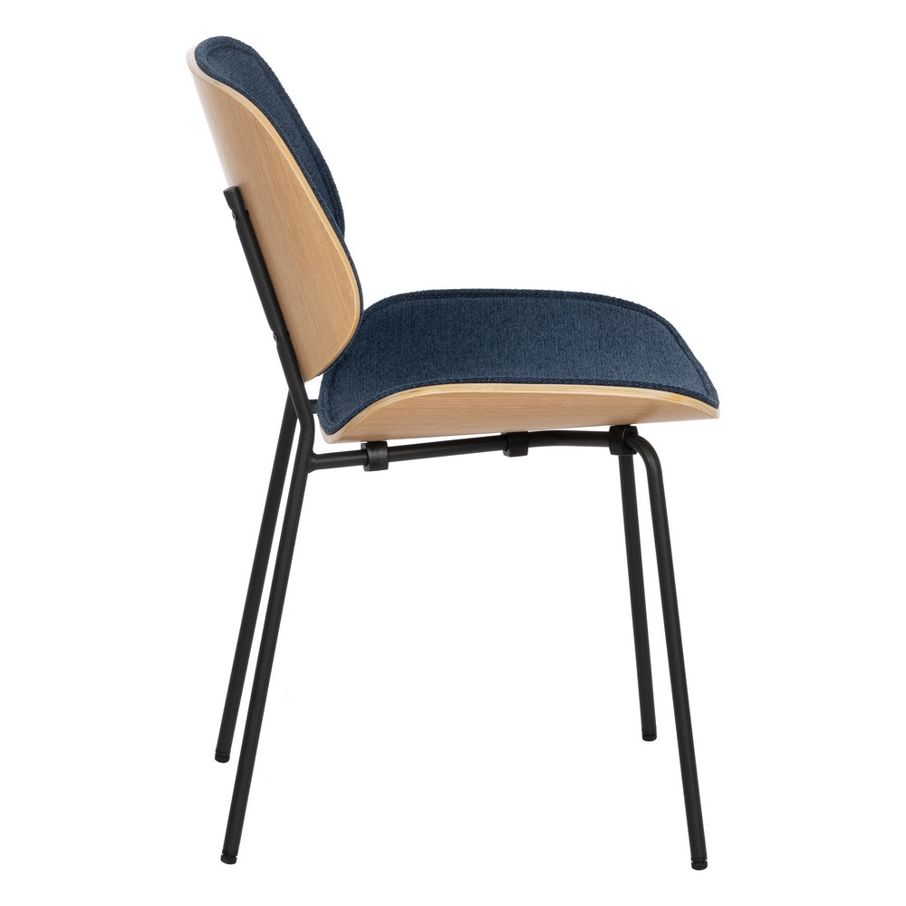 NAVY BLUE CHAIR DM-METAL LIVING ROOM 49 X 50 X 80 CM