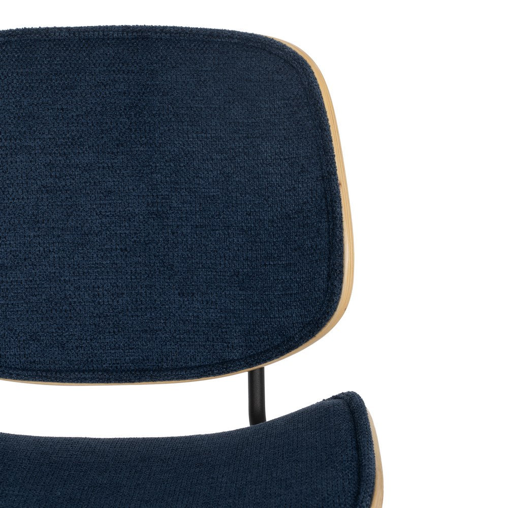 NAVY BLUE CHAIR DM-METAL LIVING ROOM 49 X 50 X 80 CM