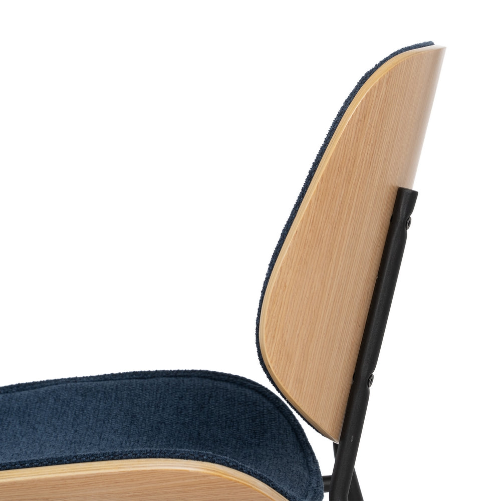 NAVY BLUE CHAIR DM-METAL LIVING ROOM 49 X 50 X 80 CM