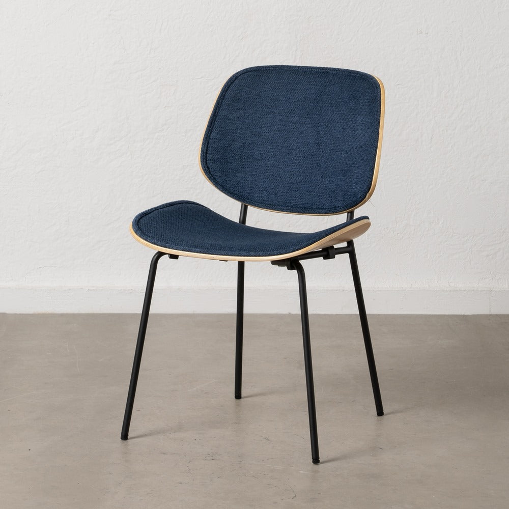 SILLA AZUL MARINO DM-METAL SALÓN 49 X 50 X 80 CM