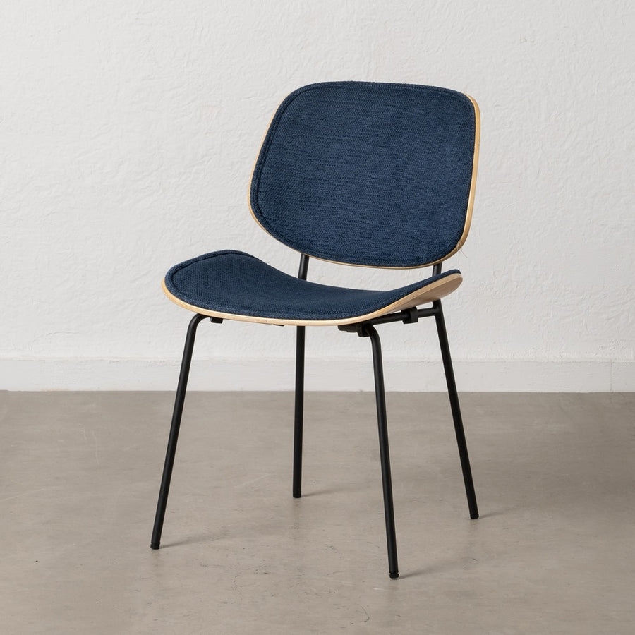SILLA AZUL MARINO DM-METAL SALÓN 49 X 50 X 80 CM