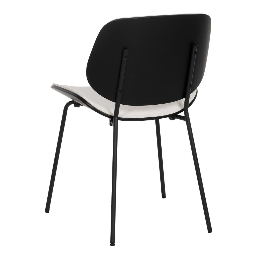 CHAIR WHITE MDF-METAL LIVING ROOM 49 X 50 X 80 CM