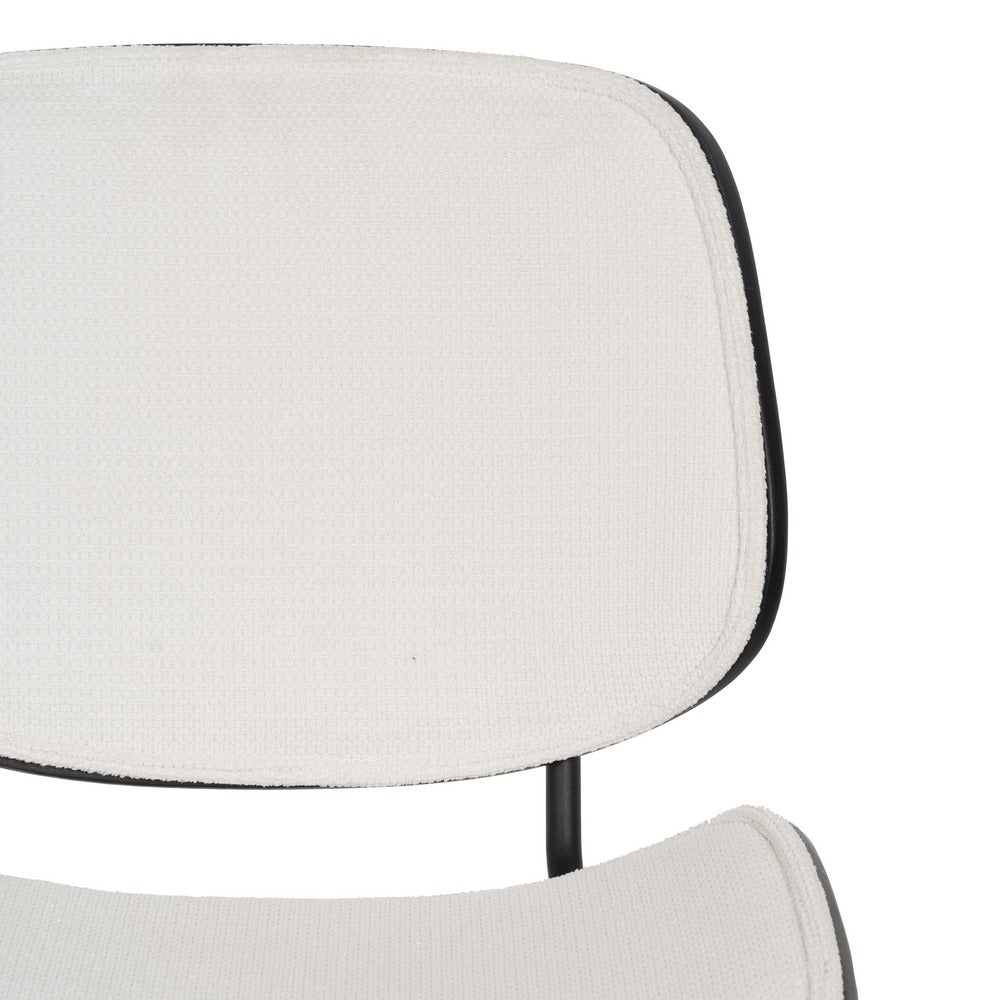 CHAIR WHITE MDF-METAL LIVING ROOM 49 X 50 X 80 CM