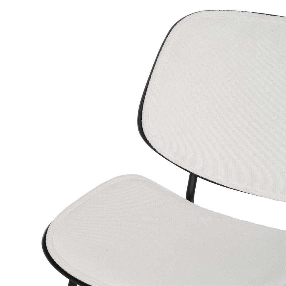 CHAIR WHITE MDF-METAL LIVING ROOM 49 X 50 X 80 CM