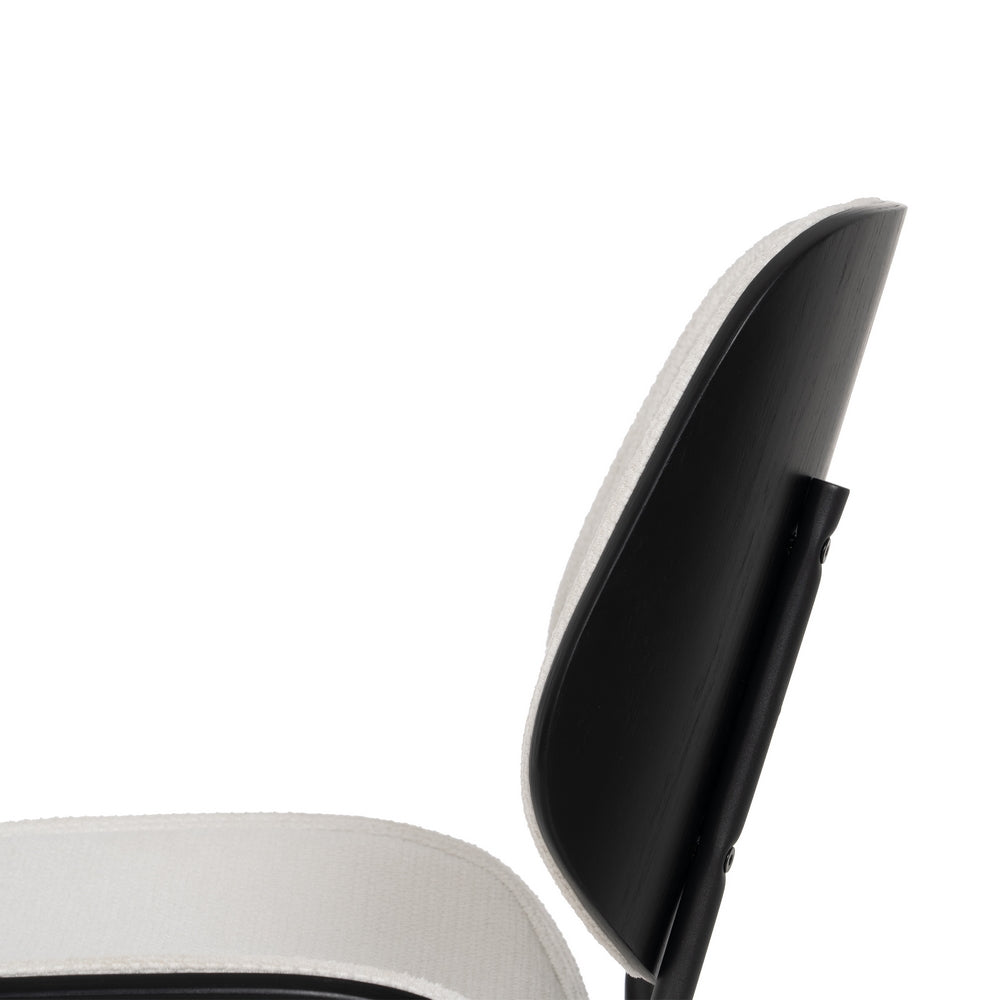 CHAIR WHITE MDF-METAL LIVING ROOM 49 X 50 X 80 CM