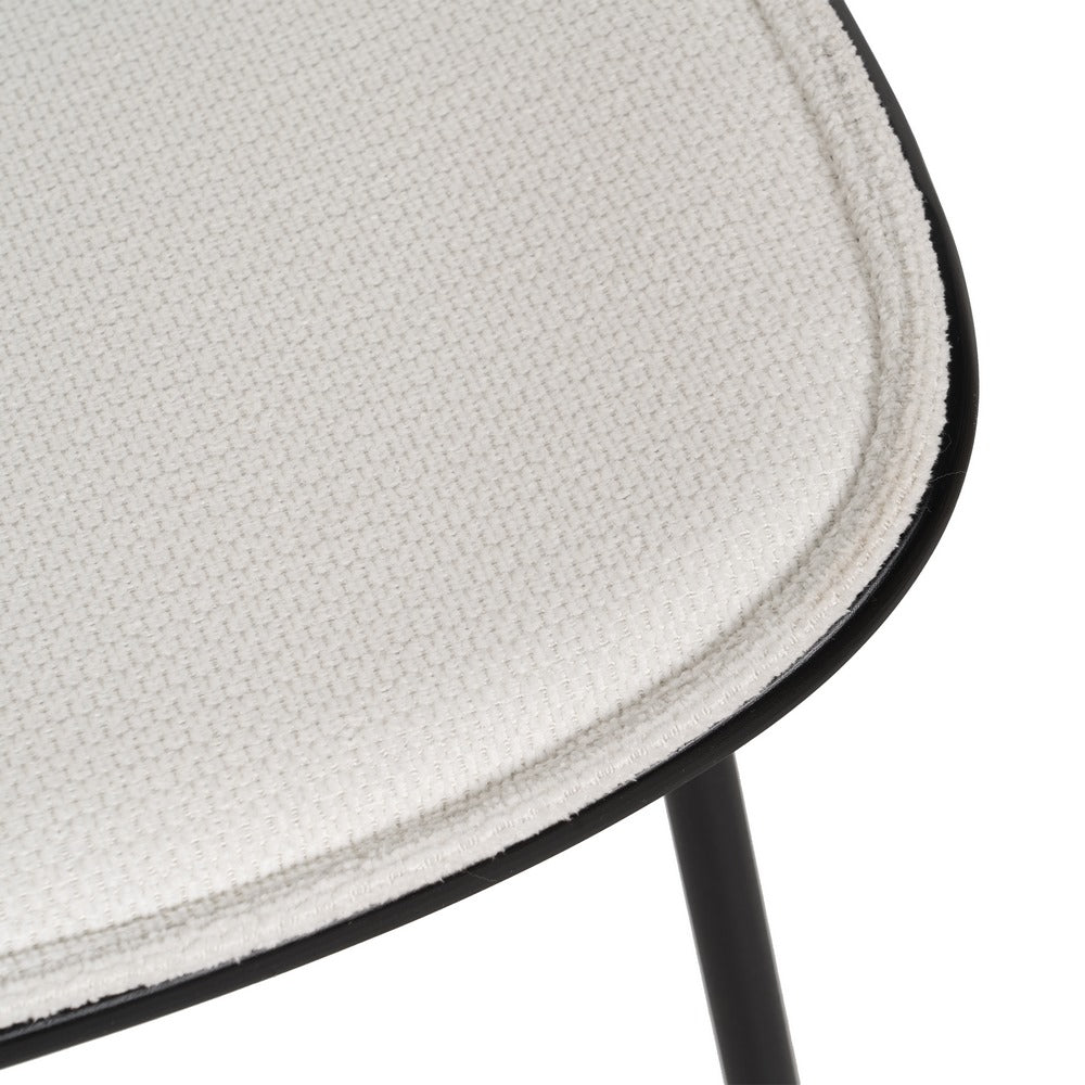 CHAIR WHITE MDF-METAL LIVING ROOM 49 X 50 X 80 CM