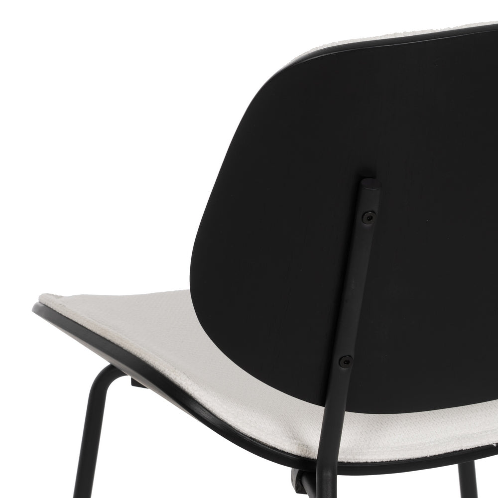 CHAIR WHITE MDF-METAL LIVING ROOM 49 X 50 X 80 CM