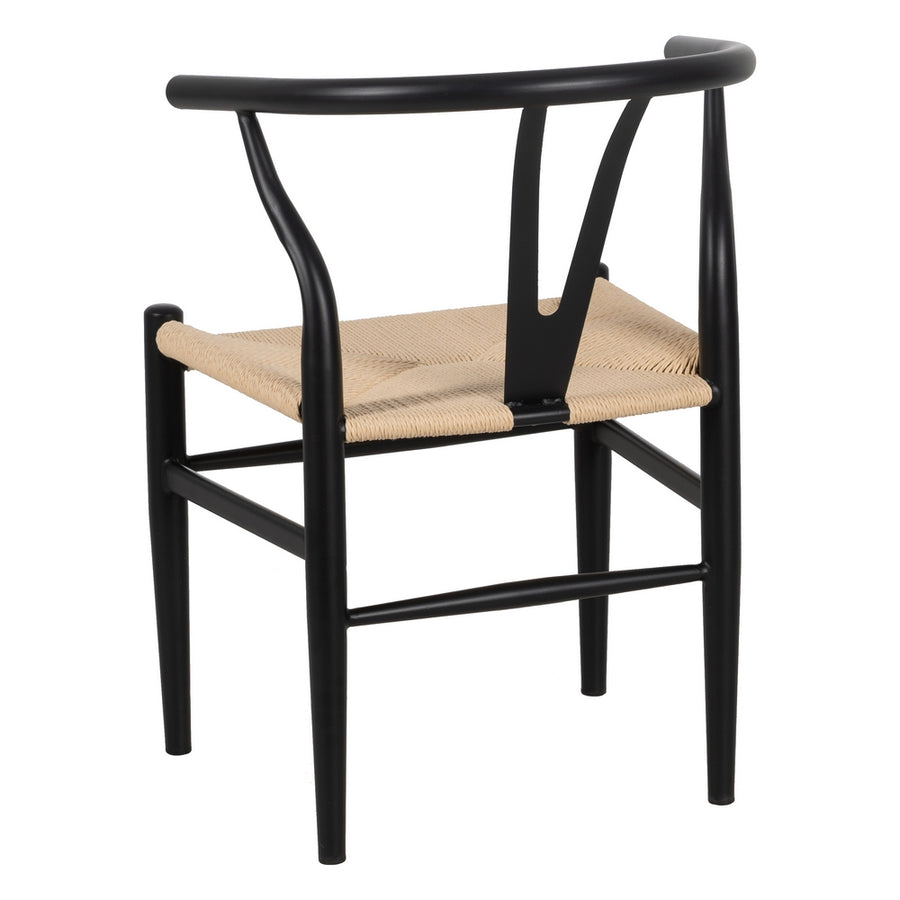 SILLA NEGRO-NATURAL METAL SALÓN 54 X 53 X 75 CM