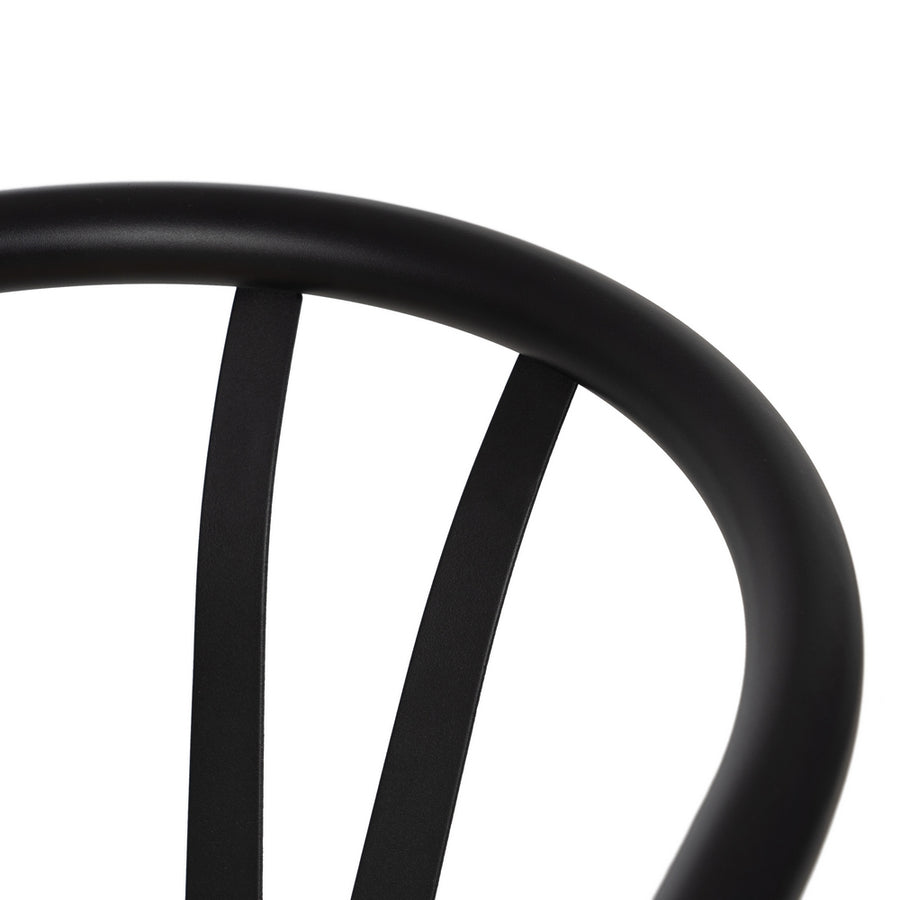 SILLA NEGRO-NATURAL METAL SALÓN 54 X 53 X 75 CM