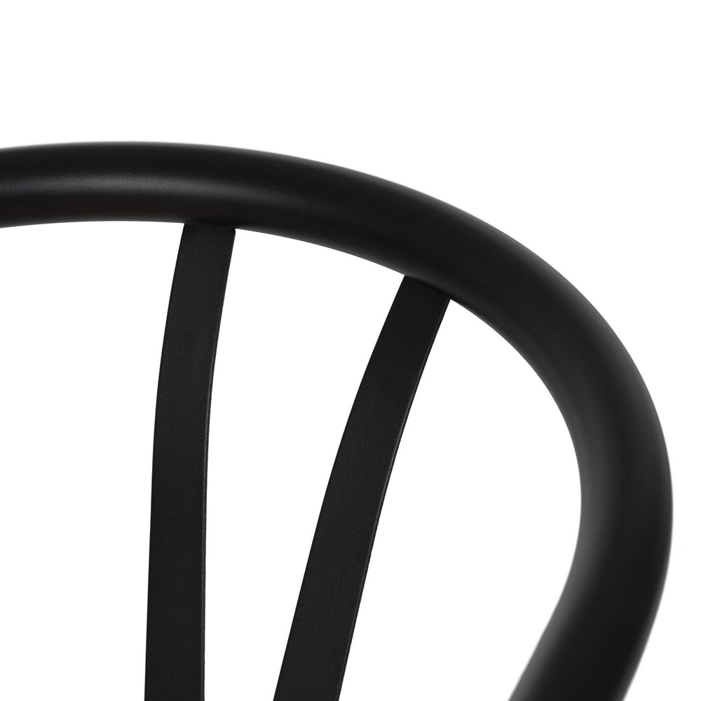 CHAIR BLACK-NATURAL METAL LIVING ROOM 54 X 53 X 75 CM