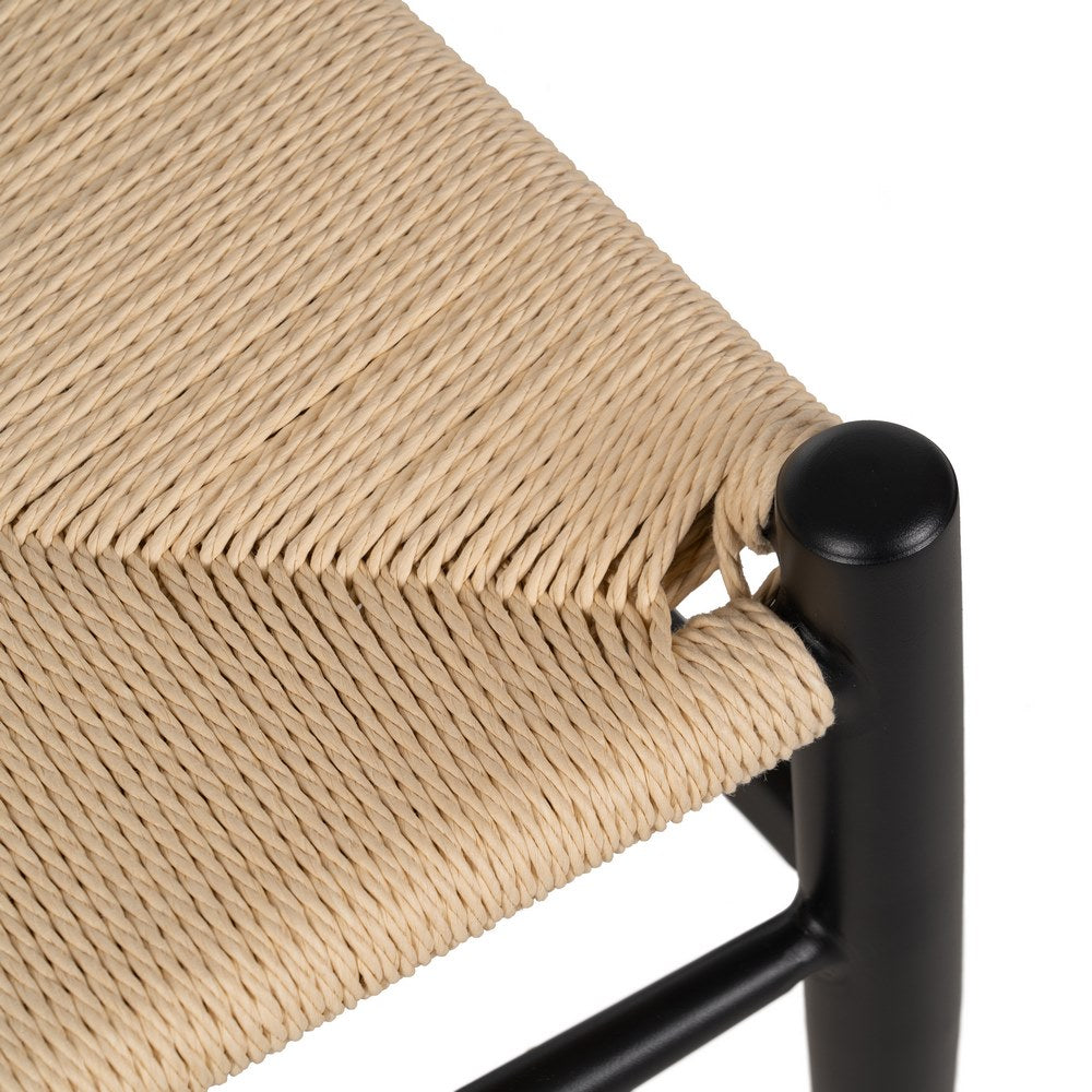 CHAIR BLACK-NATURAL METAL LIVING ROOM 54 X 53 X 75 CM