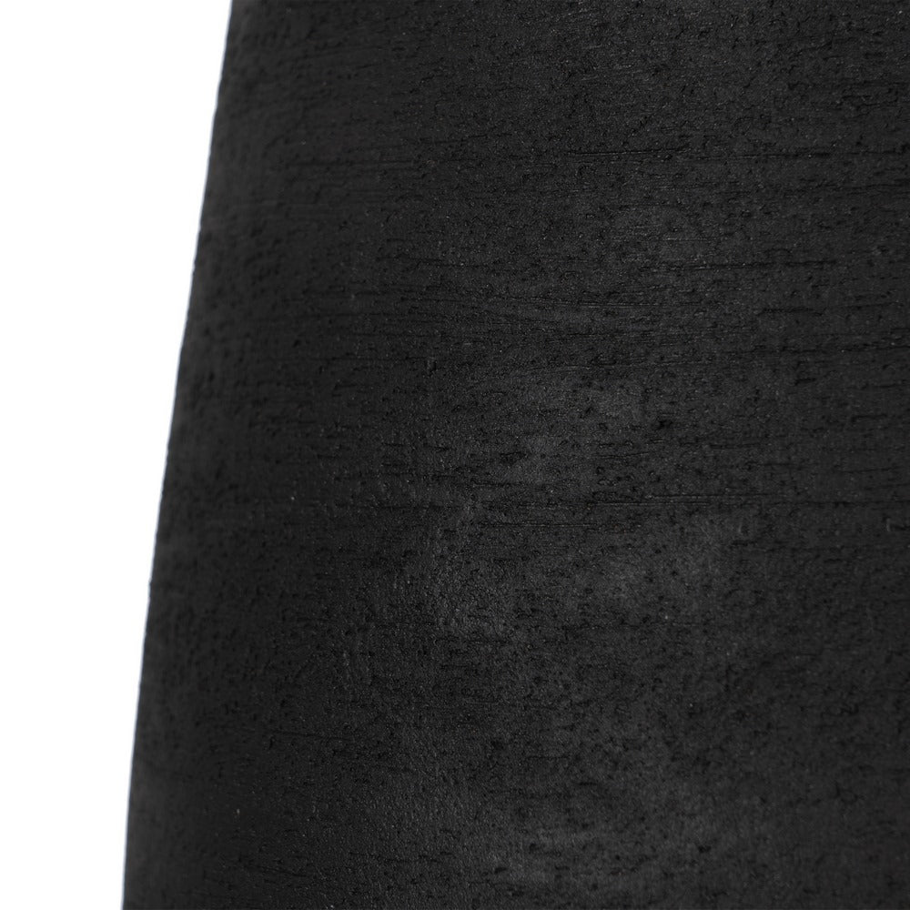 BLACK CERAMIC DECORATIVE VASE 20 X 20 X 41 CM