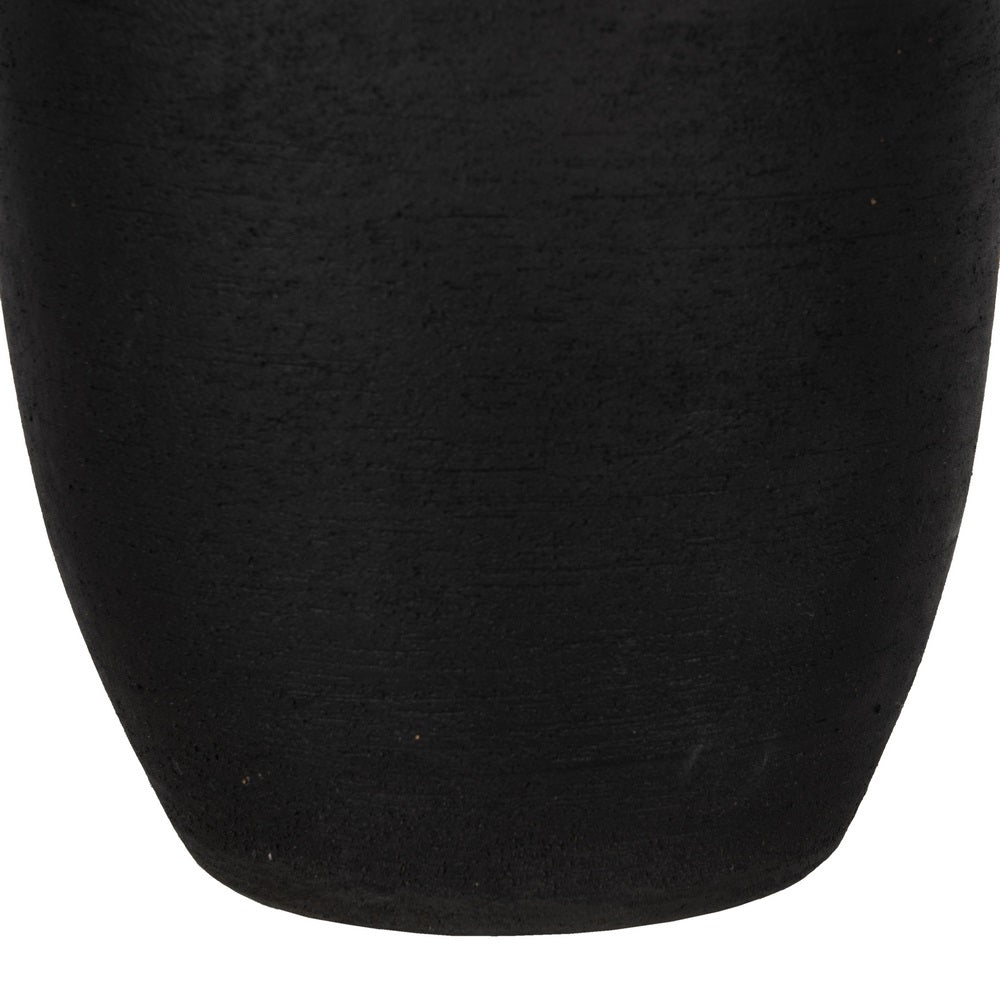 BLACK CERAMIC DECORATIVE VASE 20 X 20 X 41 CM