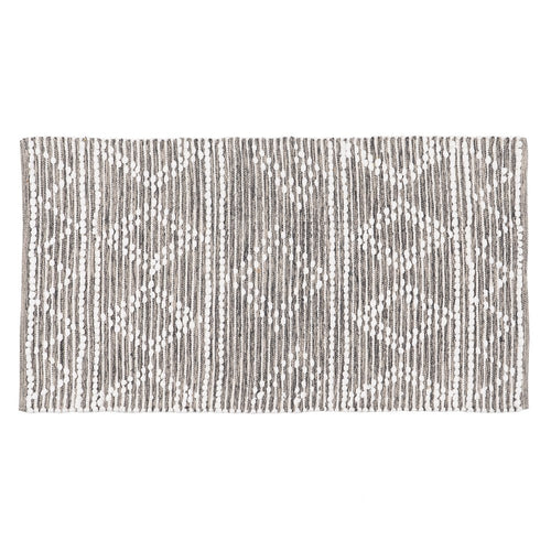 ALFOMBRA GRIS-BLANCO POLIESTER-ALGOD�N 80 X 150 CM