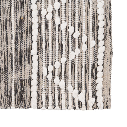 ALFOMBRA GRIS-BLANCO POLIESTER-ALGOD�N 120 X 180 CM