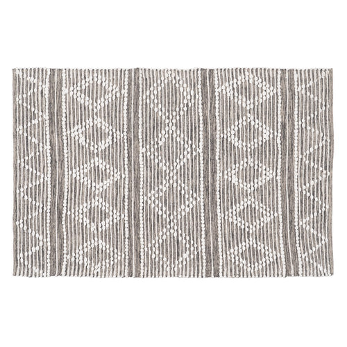 ALFOMBRA GRIS-BLANCO POLIESTER-ALGOD�N 120 X 180 CM