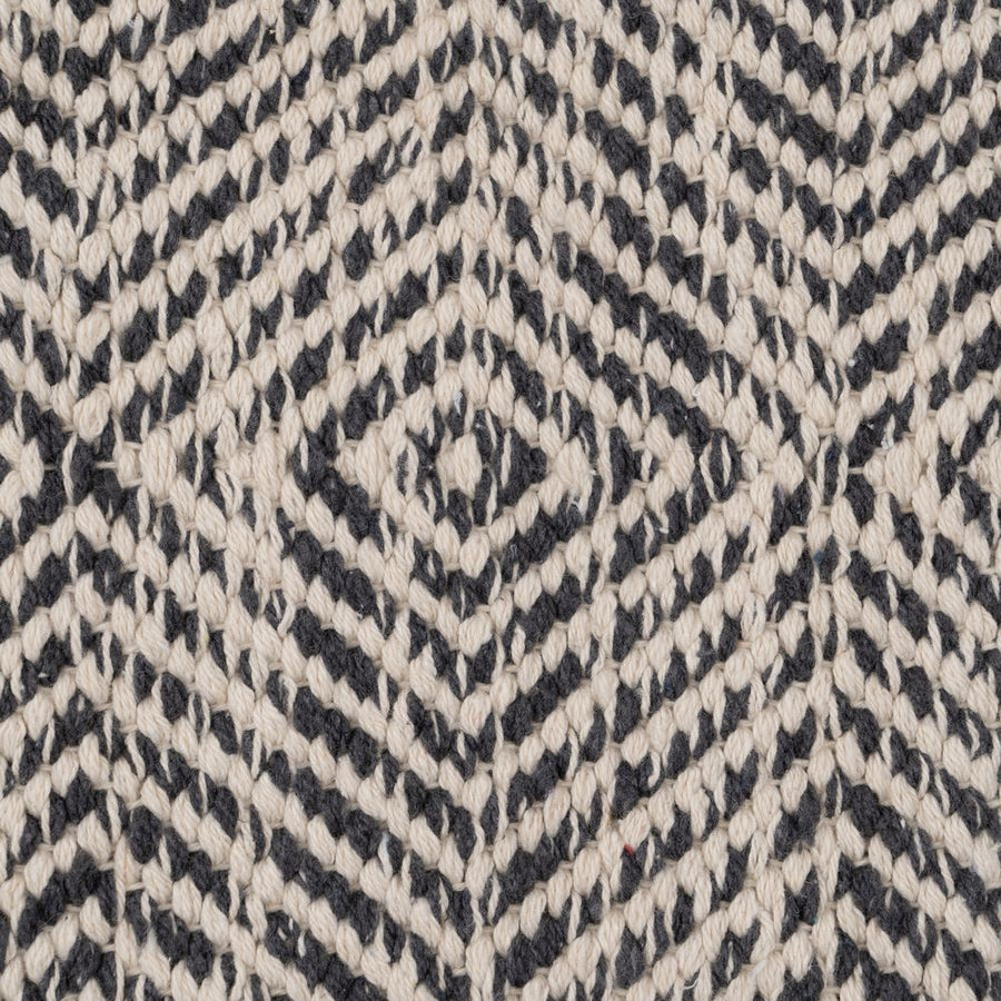 ALFOMBRA GRIS POLIESTER-ALGODÓN 80 X 150 CM
