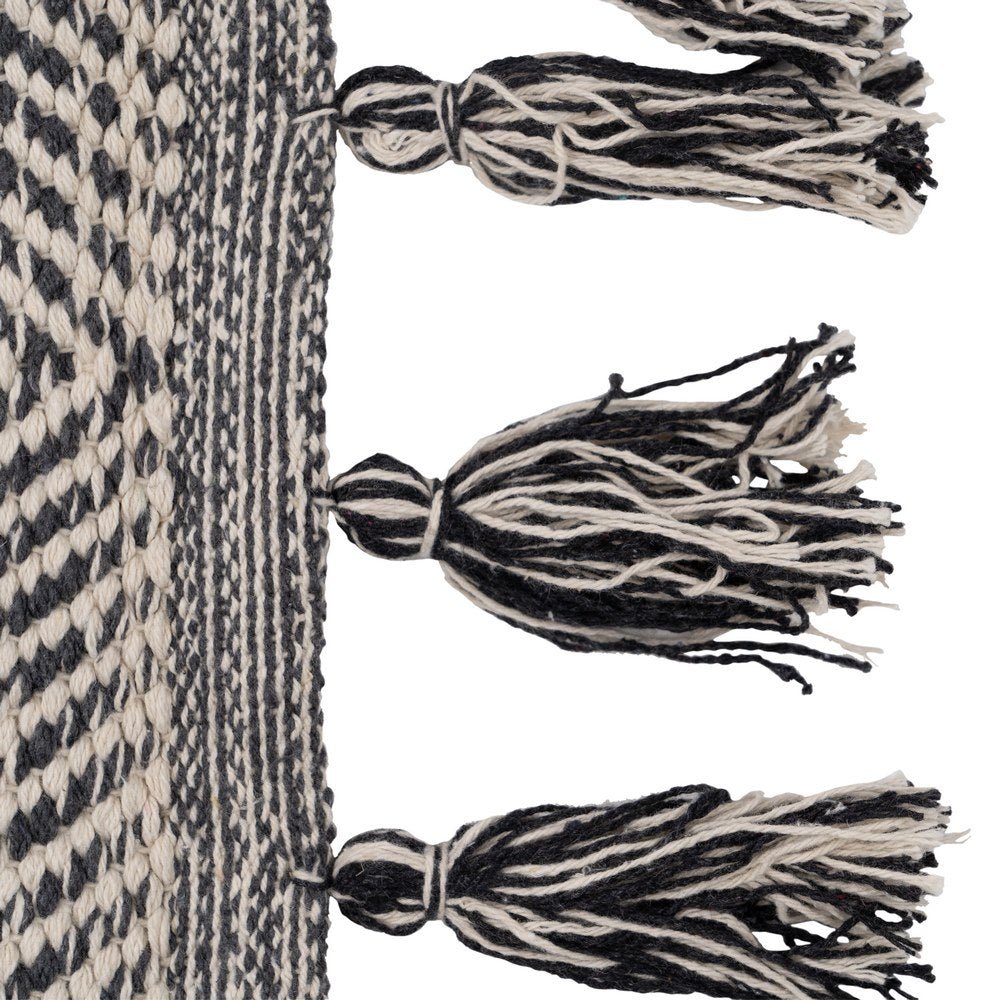 ALFOMBRA GRIS POLIESTER-ALGODÓN 80 X 150 CM