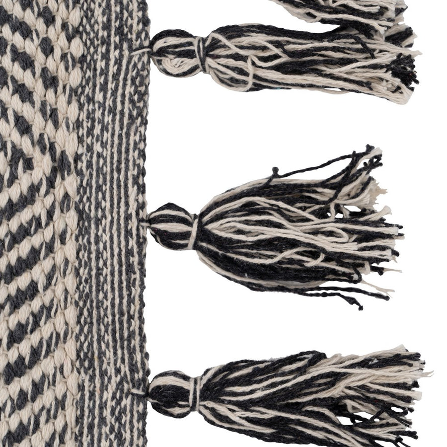 ALFOMBRA GRIS POLIESTER-ALGODÓN 80 X 150 CM