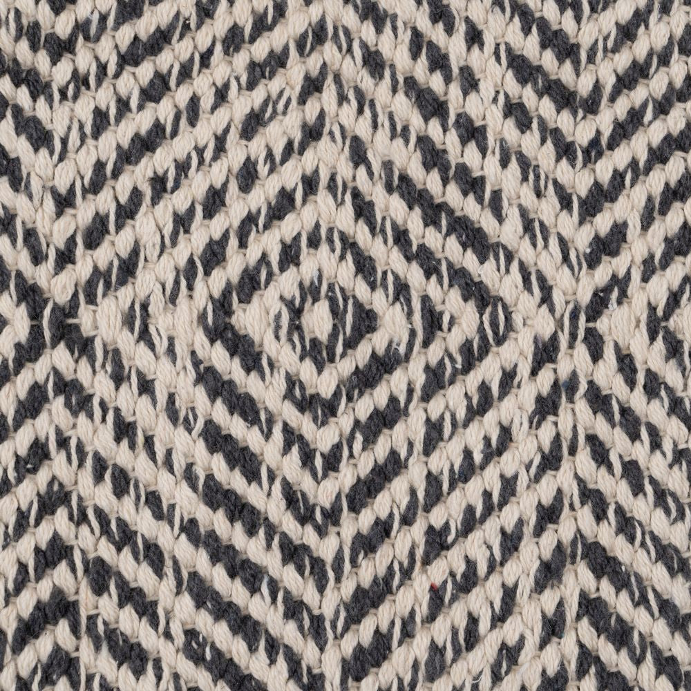 ALFOMBRA GRIS POLIESTER-ALGODÓN 120 X 180 CM