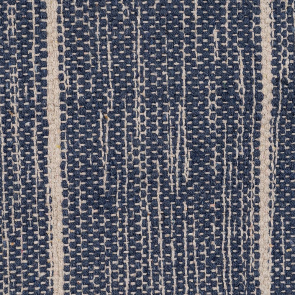 BLUE-WHITE POLYESTER-COTTON RUG 80 X 150 CM