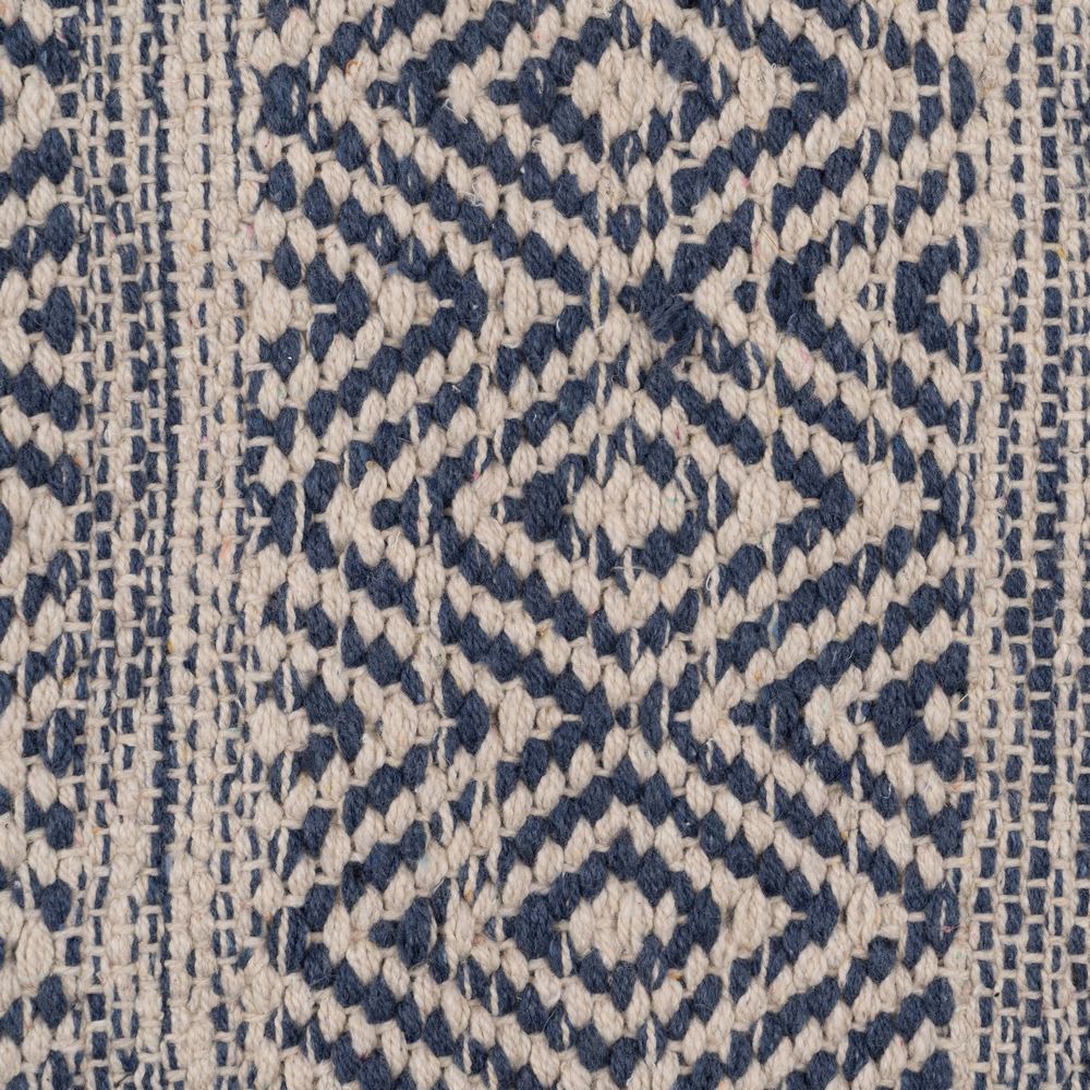 BLUE-WHITE POLYESTER-COTTON RUG 160 X 230 CM