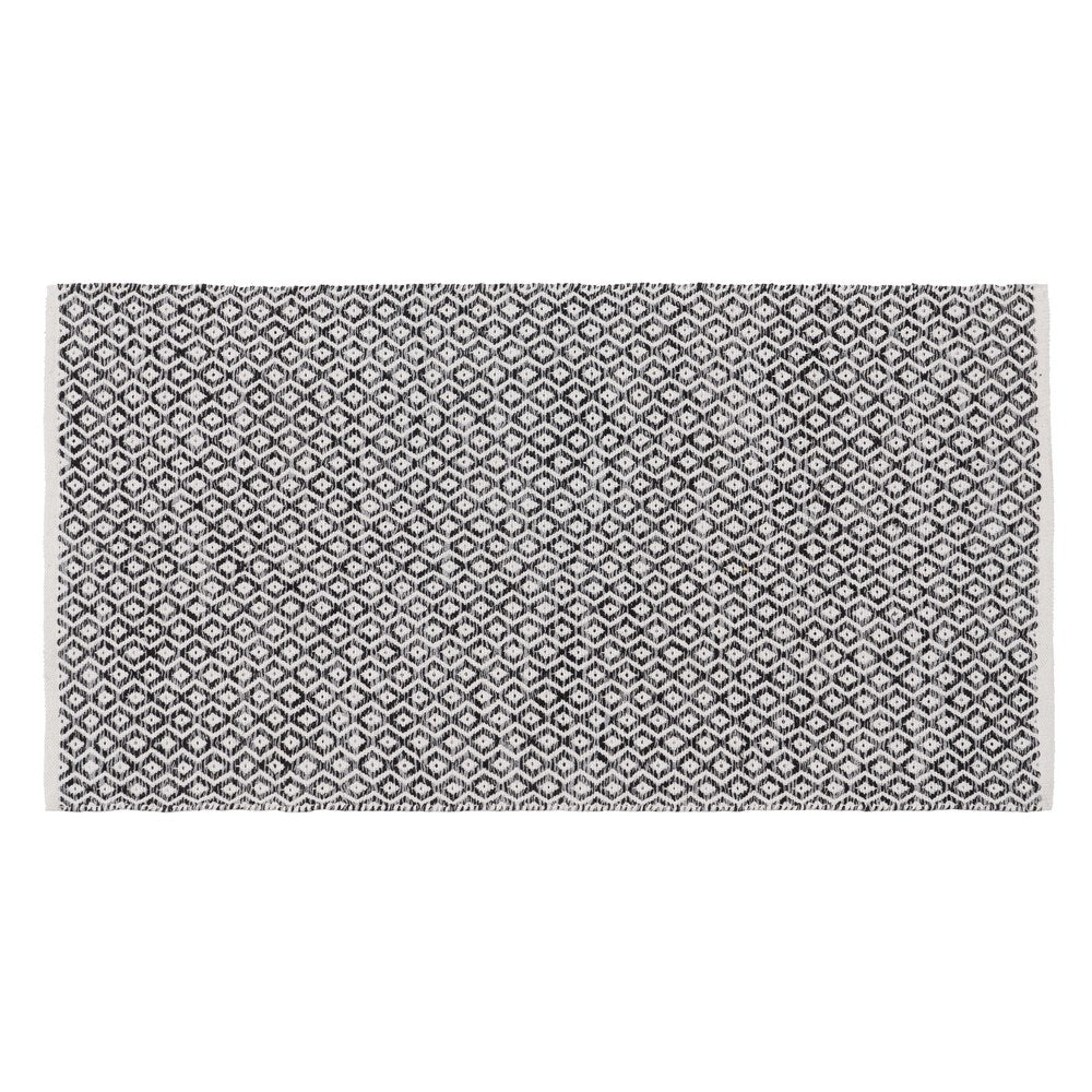 ALFOMBRA GRIS POLIESTER-ALGODÓN 80 X 150 CM