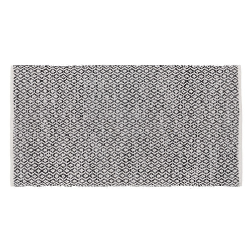 ALFOMBRA GRIS POLIESTER-ALGODÓN 80 X 150 CM