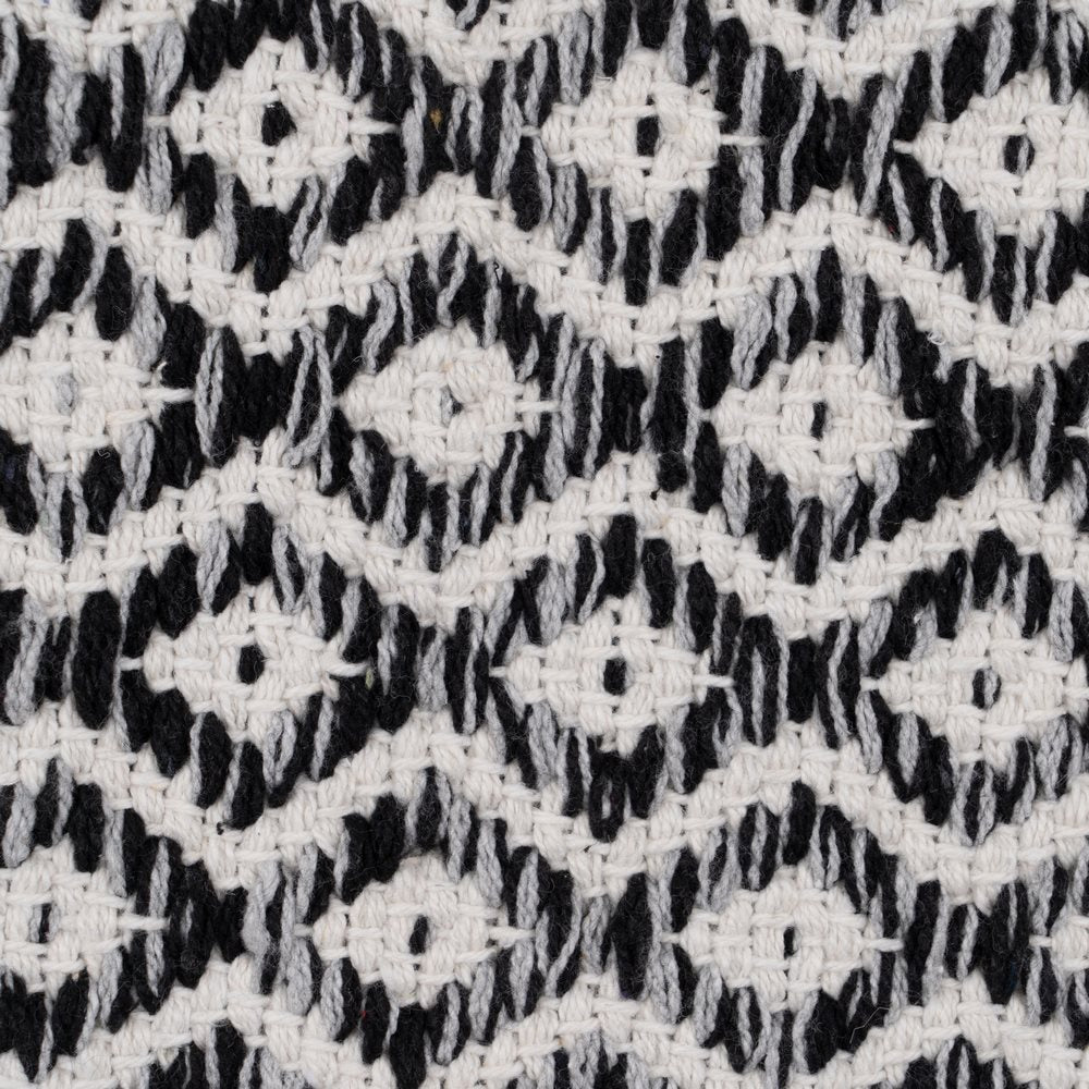 ALFOMBRA GRIS POLIESTER-ALGODÓN 120 X 180 CM